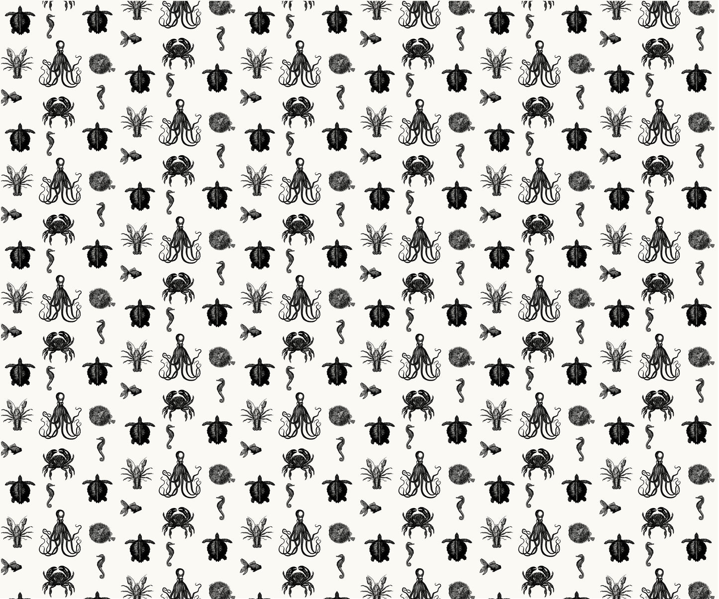 SEA LIFE WALLPAPER LARGE SCALE EBONY