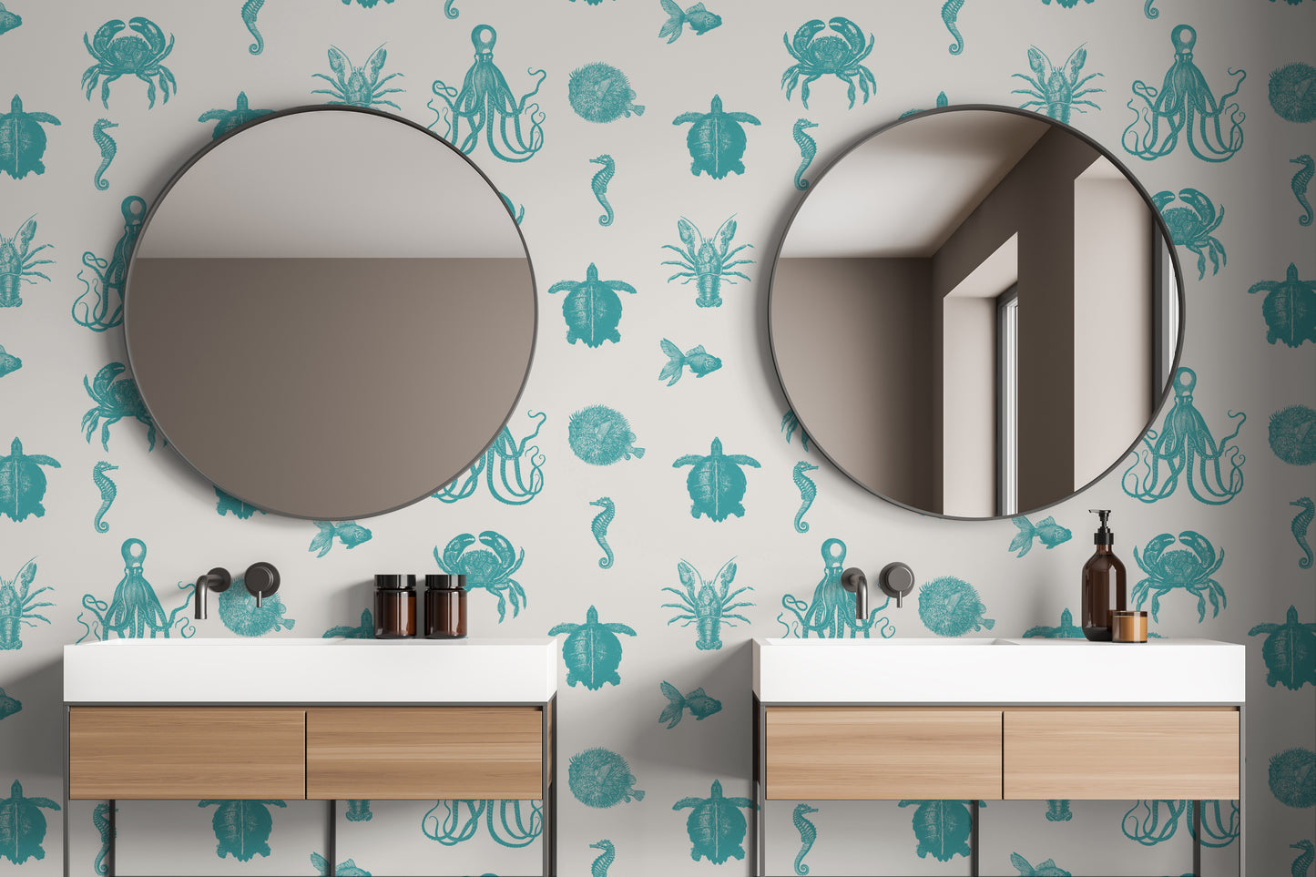 SEA LIFE WALLPAPER LARGE SCALE AQUA