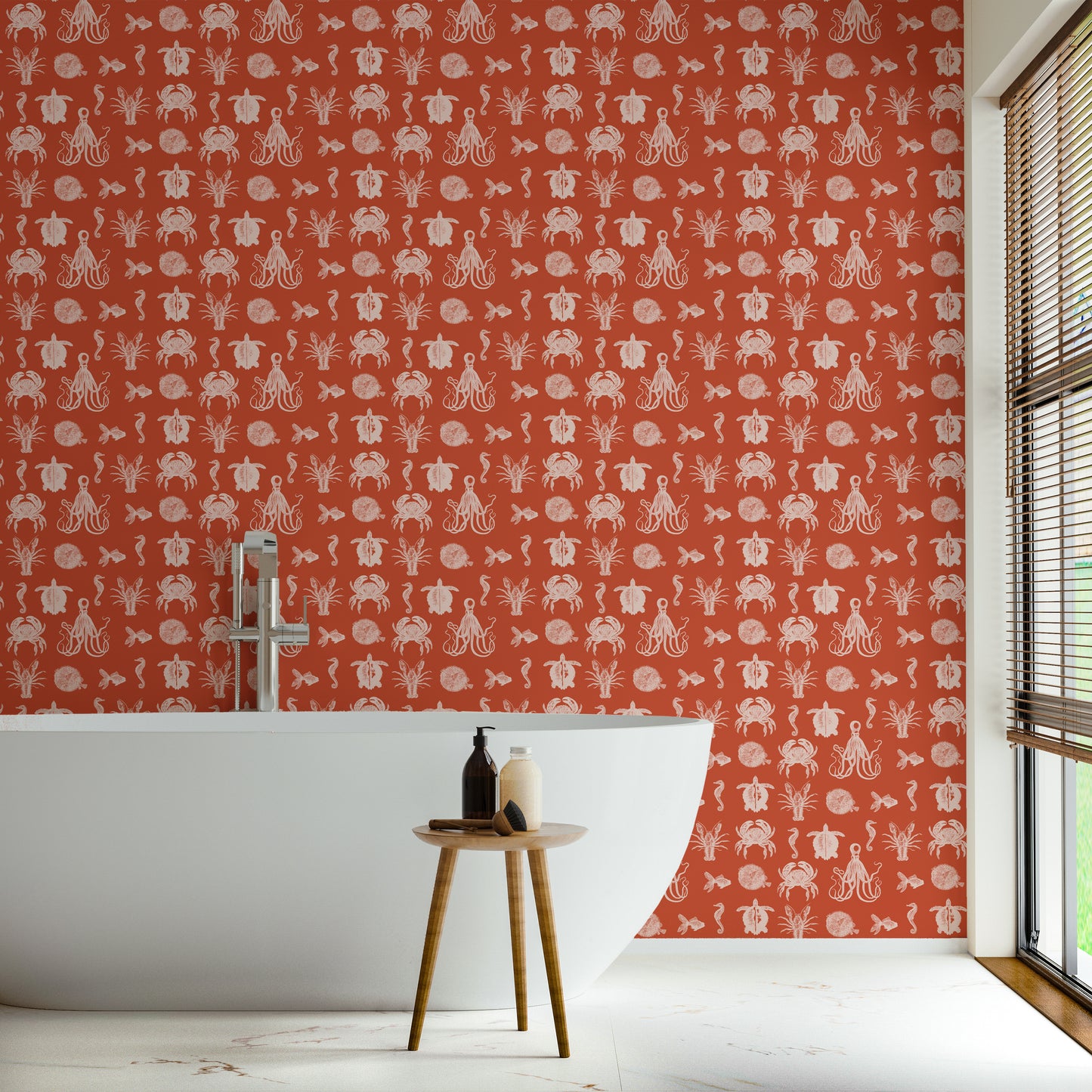 SEA LIFE WALLPAPER SMALL SCALE TOMATO