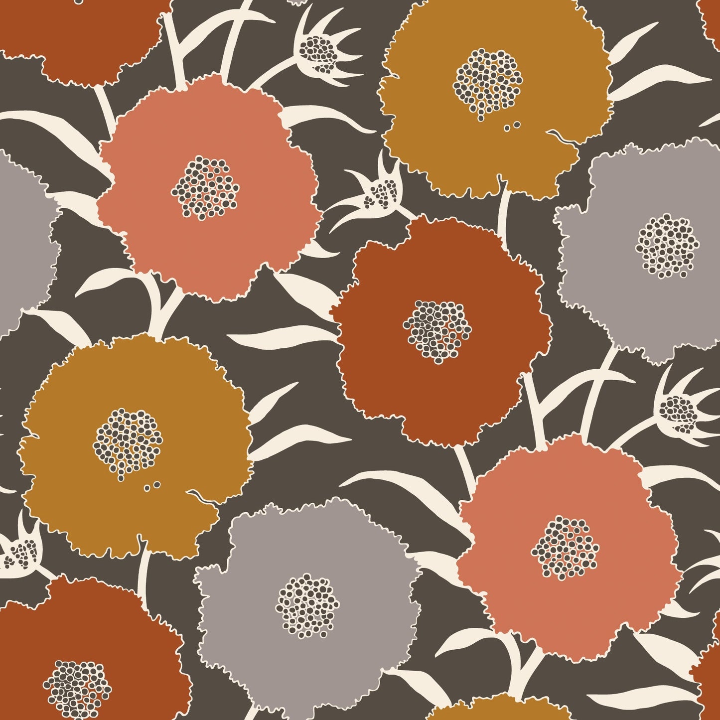 MUMS WALLPAPER PERSIMMON SAMPLE