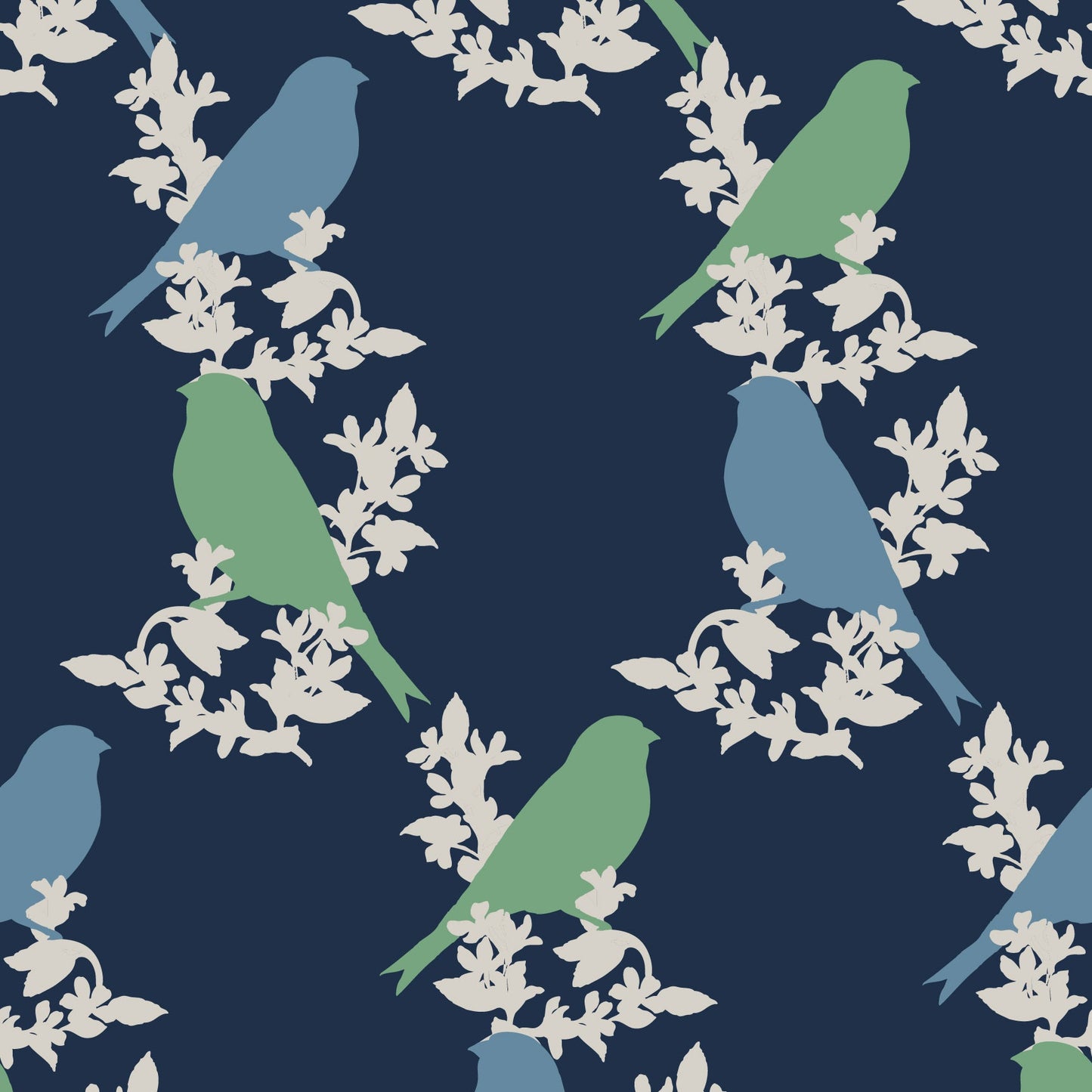 GOLDFINCH WALLPAPER INDIGO