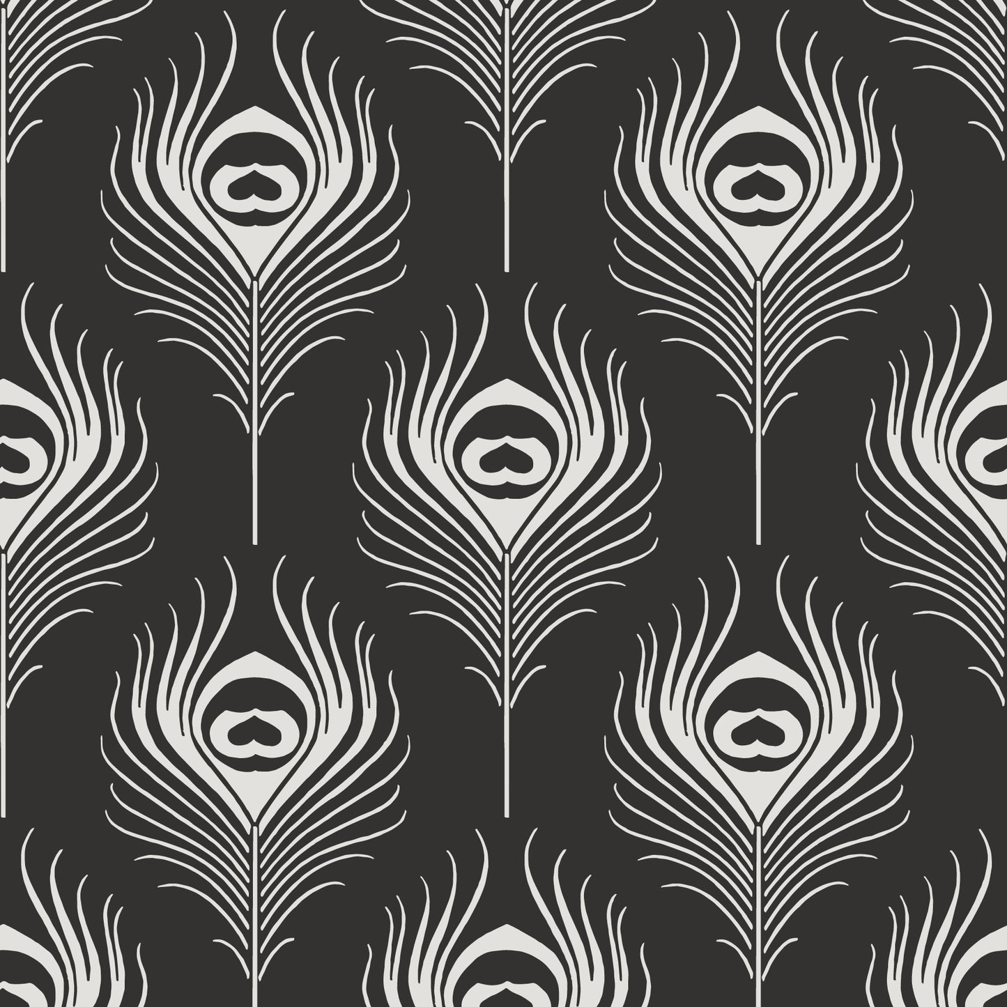 PLUME WALLPAPER EBONY SAMPLE