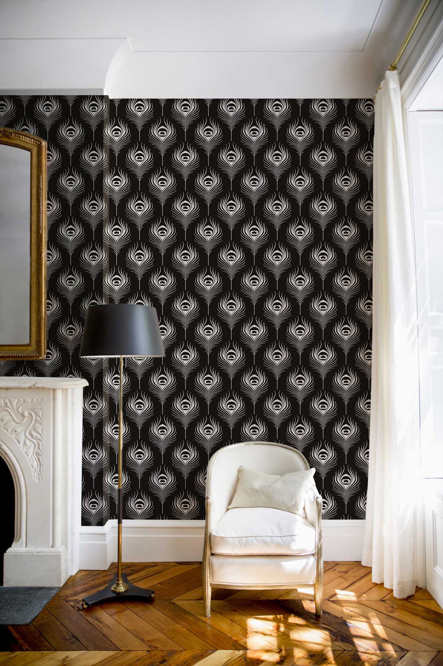 PLUME WALLPAPER EBONY