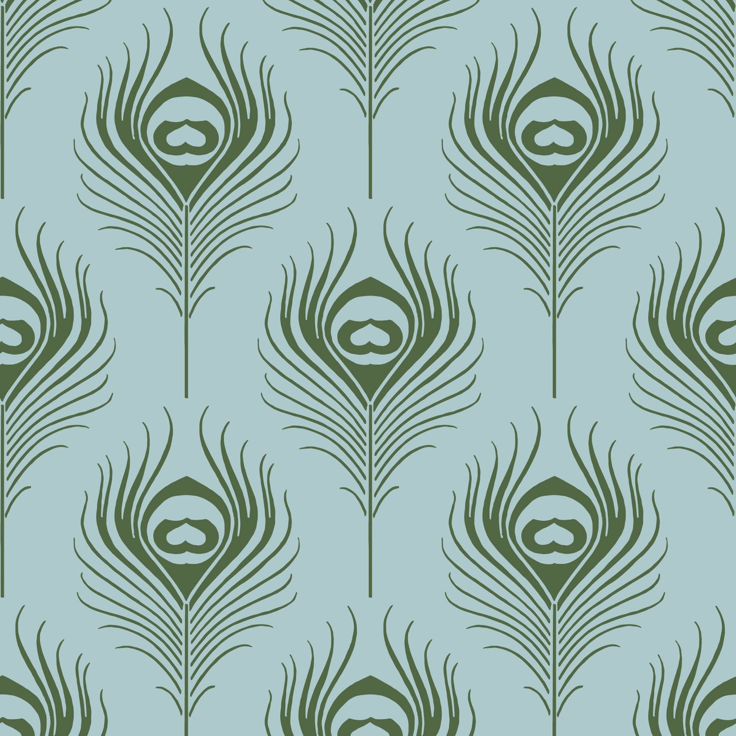 PLUME WALLPAPER LT. AQUA SAMPLE