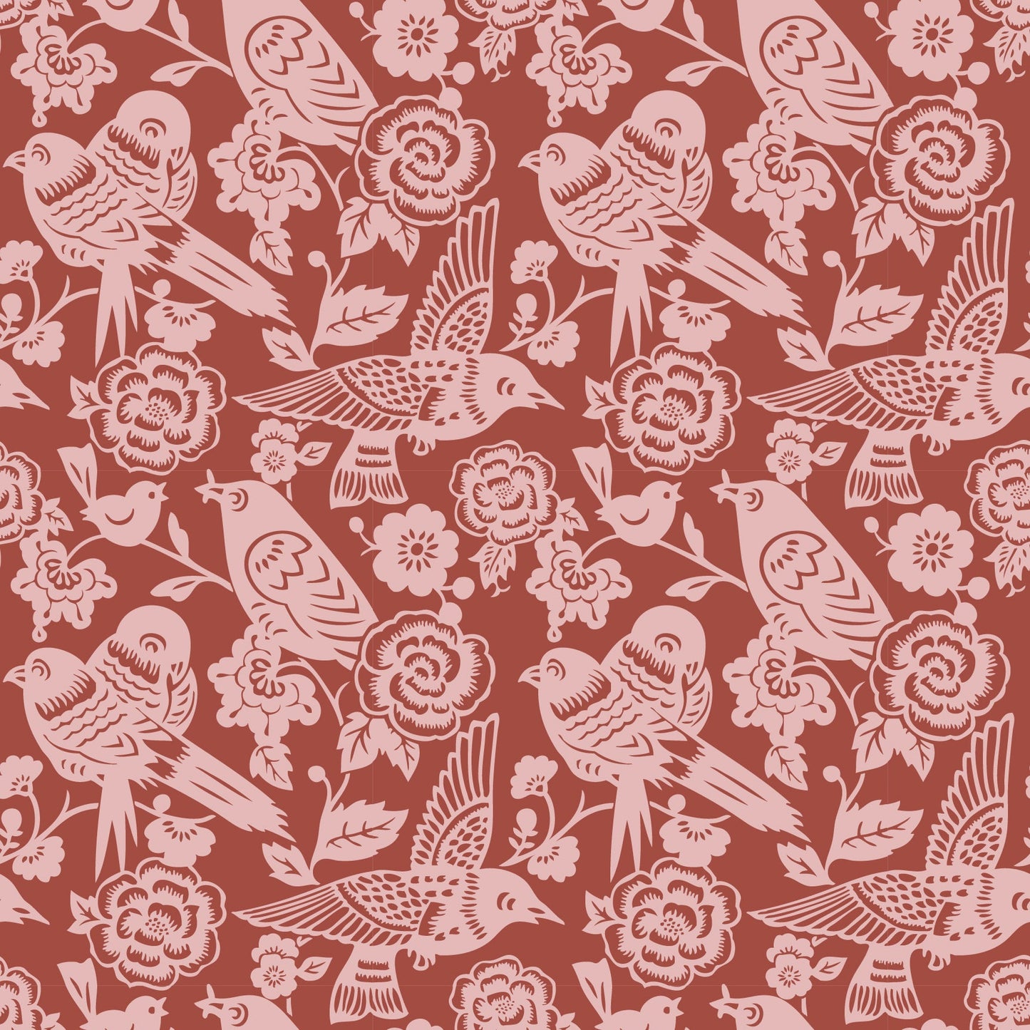 AVIARY WALLPAPER SMALL TOMATO SAMPLE
