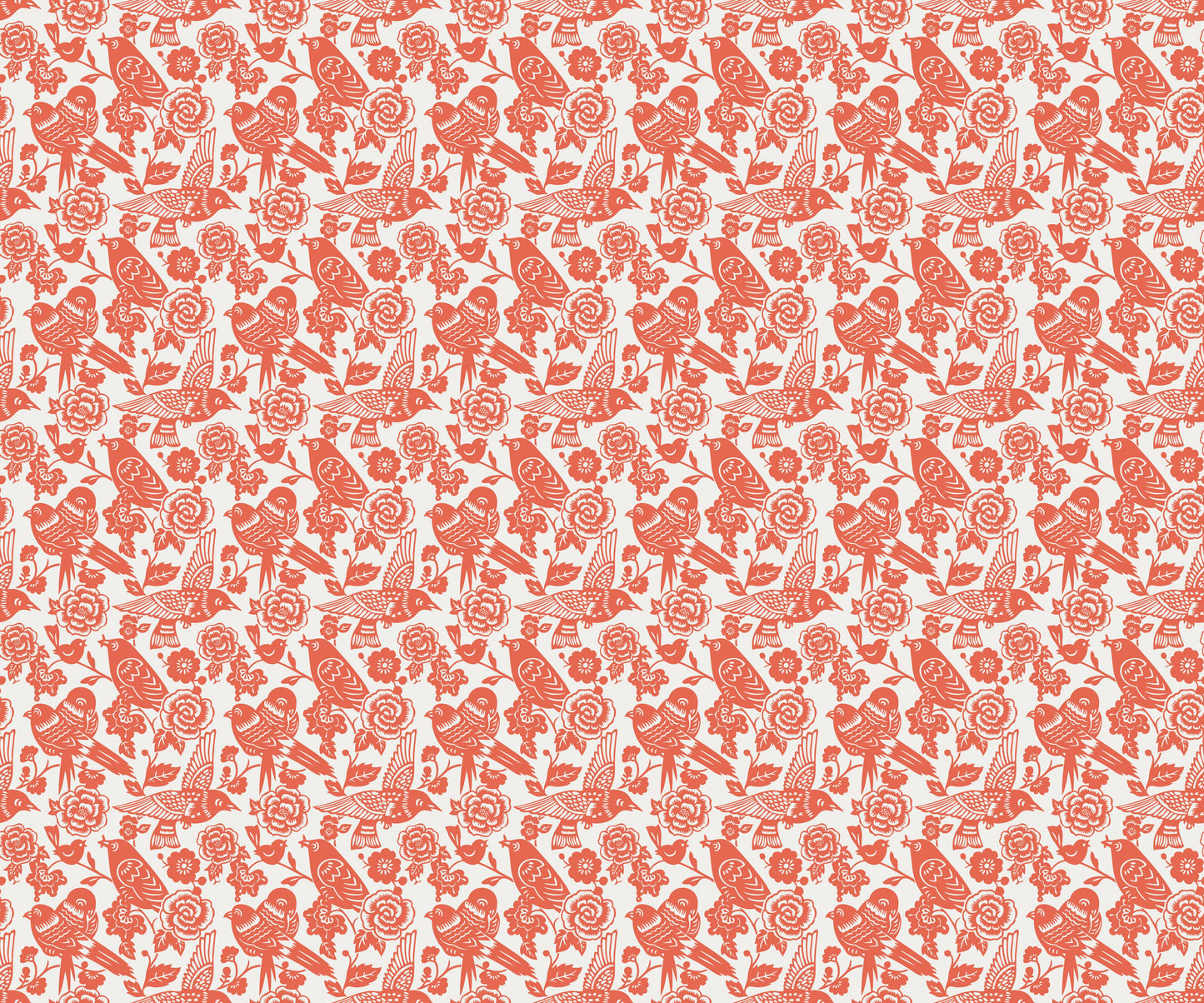 AVIARY WALLPAPER LARGE PERSIMMON