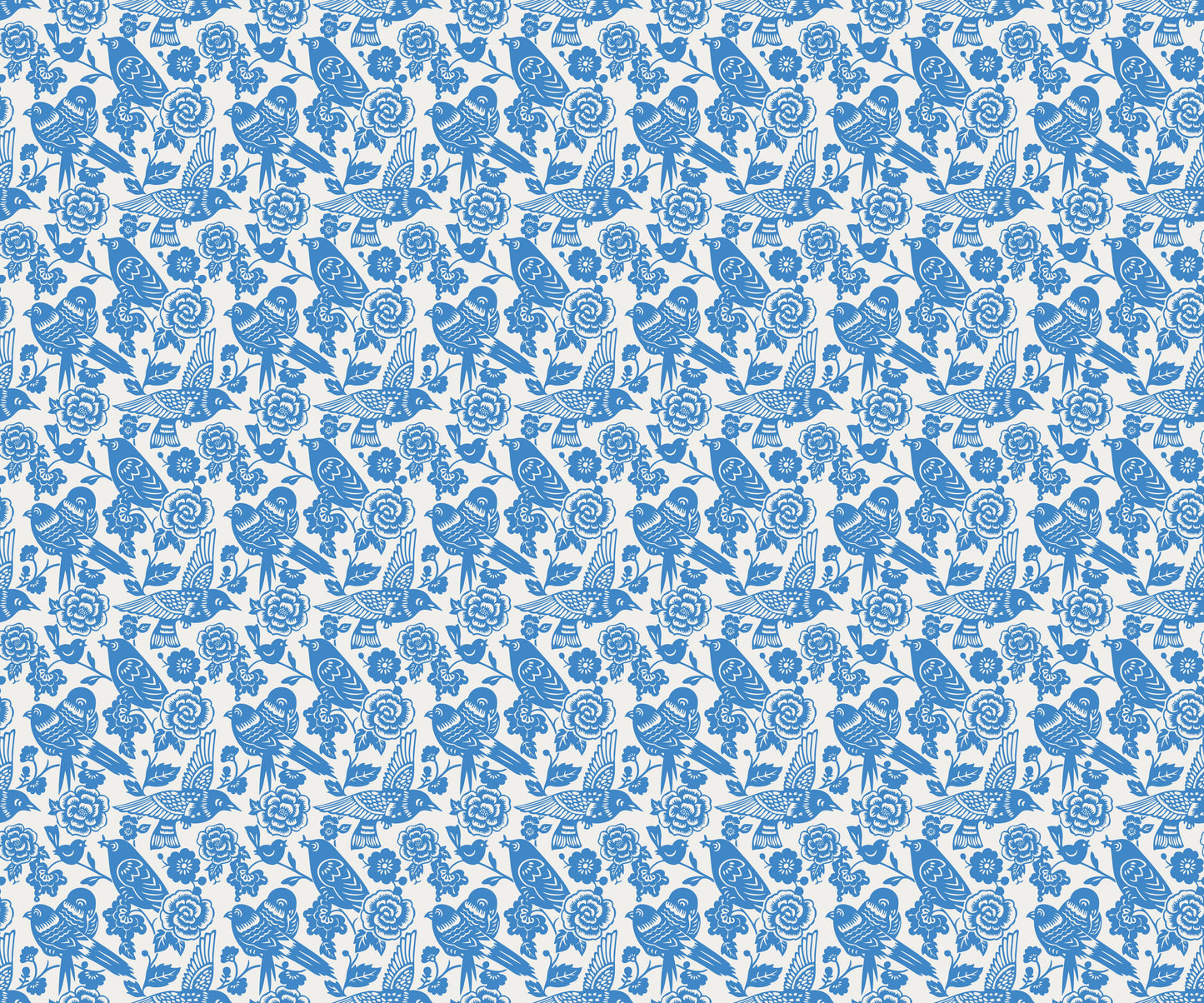 AVIARY WALLPAPER LARGE BLUE JAY